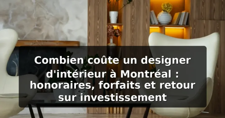 Coût designer intérieur Montréal : honoraires 2026 — illustration