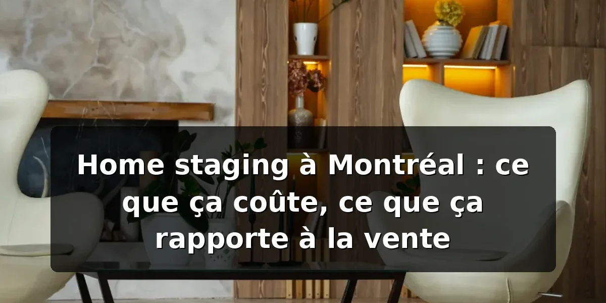 Home staging à Montréal : coût, ROI et conseils Home staging à Montréal — illustration