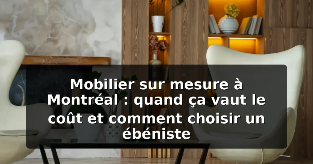 Mobilier sur mesure Montréal — illustration