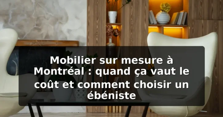 Mobilier sur mesure Montréal — illustration