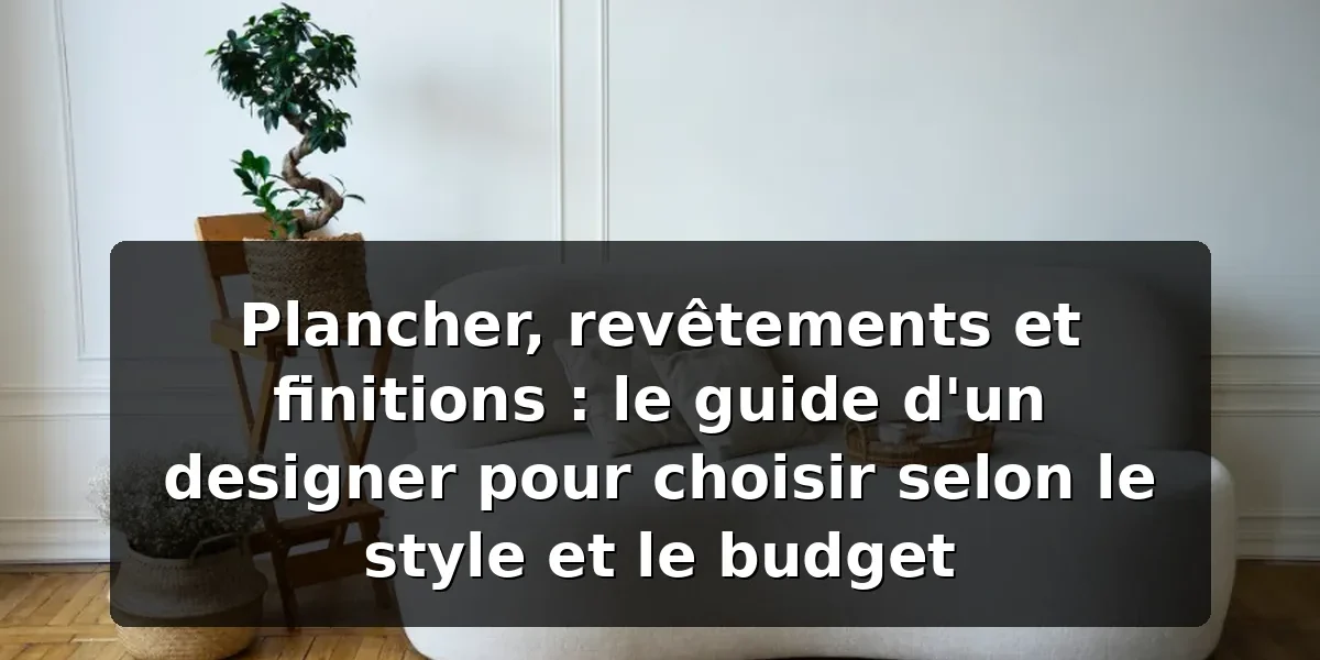 Plancher et revêtements : guide d’un designer Montréal Plancher et revêtements : guide d'un designer Montréal — illustration