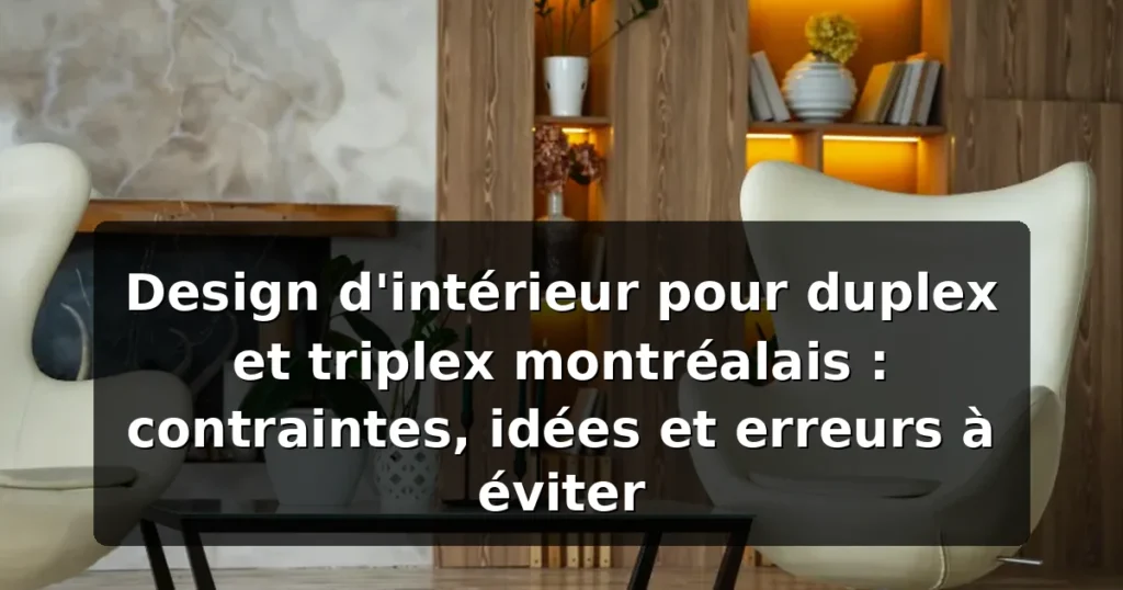 Design intérieur duplex et triplex à Montréal — illustration