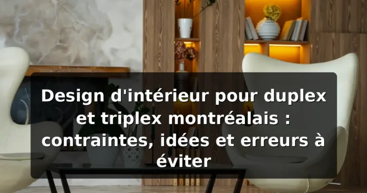 Design intérieur duplex et triplex à Montréal — illustration