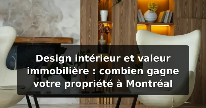 Design intérieur et valeur immobilière à Montréal — illustration
