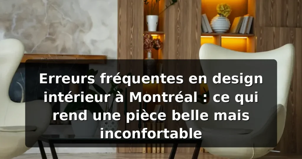 7 erreurs fréquentes en design d'intérieur à Montréal — illustration