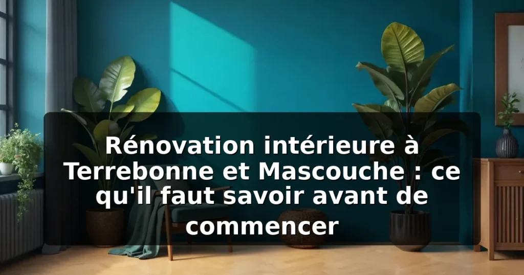 rénovation intérieure mascouche